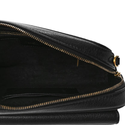 Christian Dior Goatskin Double Saddle Pouch Black 5 of 9