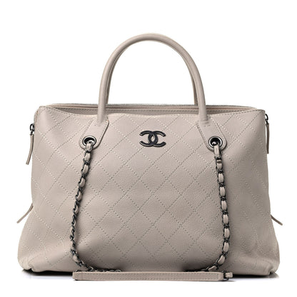 Chanel Grained Vegetal Calfskin Urban Shopping Tote Beige 2 of 12