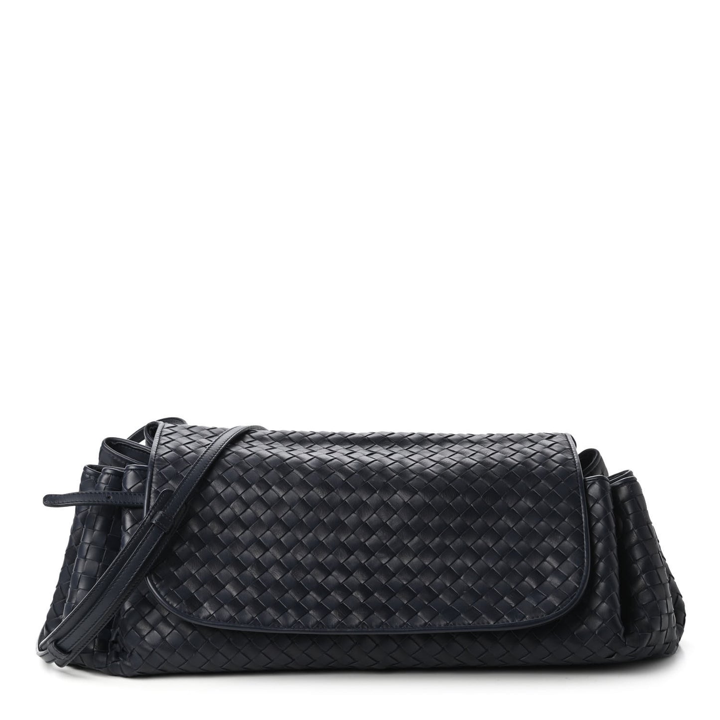 Nappa Intrecciato Messenger Bag Blue