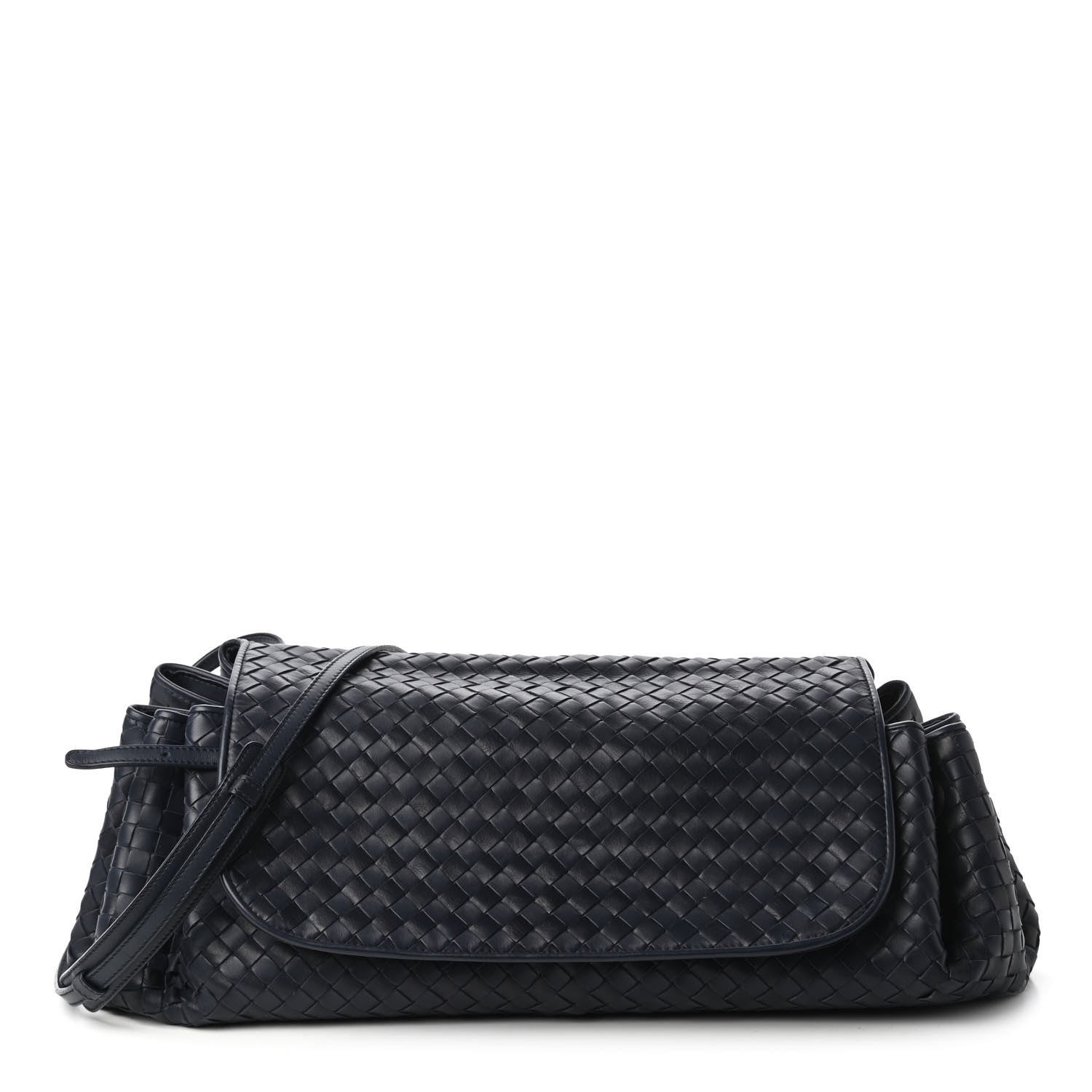 Bottega Veneta Nappa Intrecciato Messenger Bag Blue 1 of 10