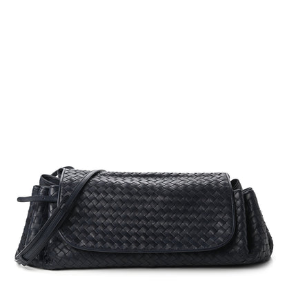 Bottega Veneta Nappa Intrecciato Messenger Bag Blue 1 of 10