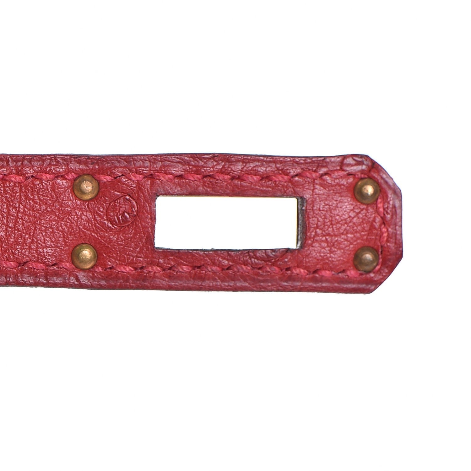 Hermes Ostrich Kelly Pochette Rouge Vif 27 of 35