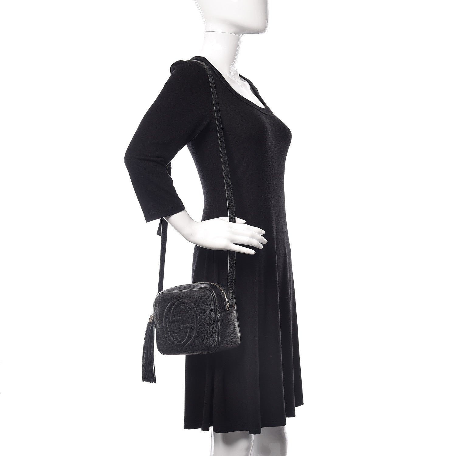 Gucci Pebbled Calfskin Small Soho Disco Bag Black 2 of 11