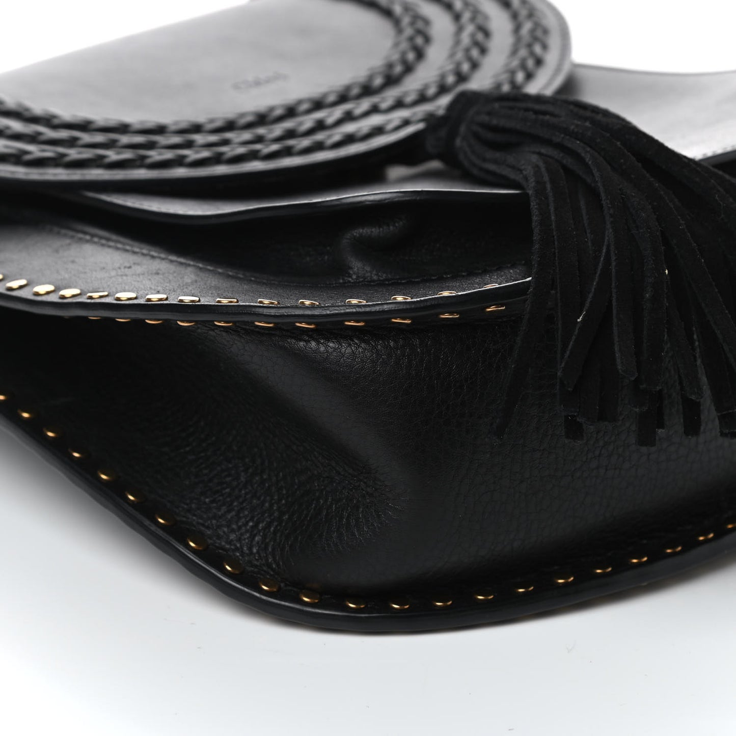 Calfskin Braided Small Hudson Shoulder Bag Black