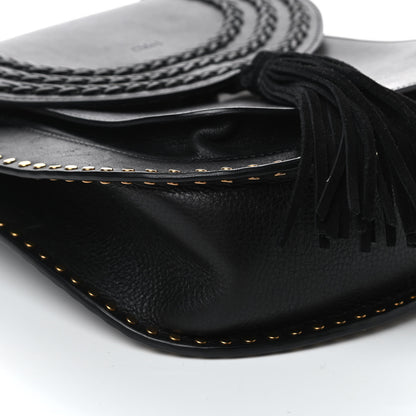 Chloe Calfskin Braided Small Hudson Shoulder Bag Black 7 of 9