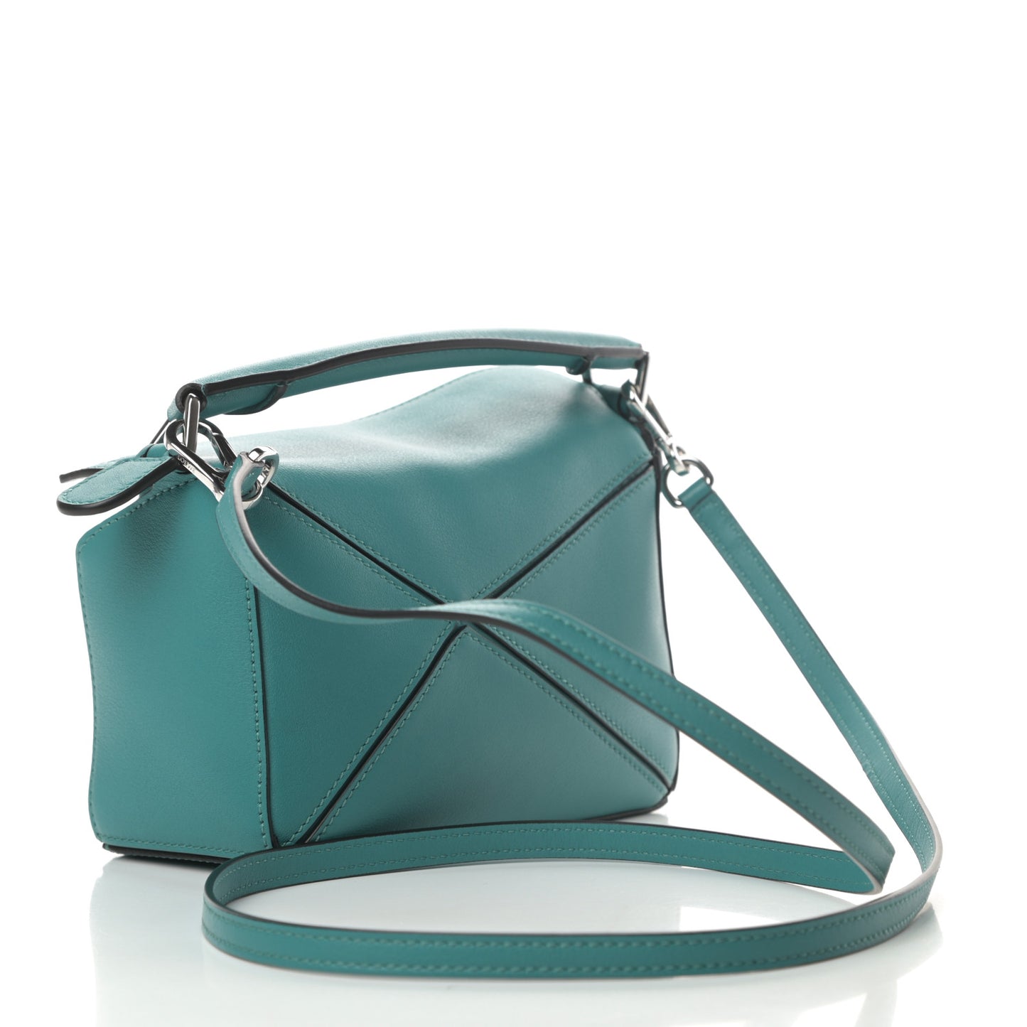 Calfskin Mini Puzzle Bag Emerald Green