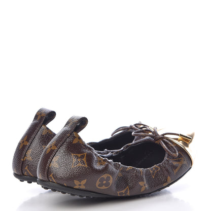 Louis Vuitton Monogram Flirty Ballet Flats 37 Gold 4 of 7