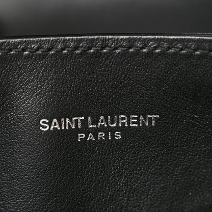 Saint Laurent Calfskin Y Quilted Monogram Small Loulou Shopper Black 7 of 11
