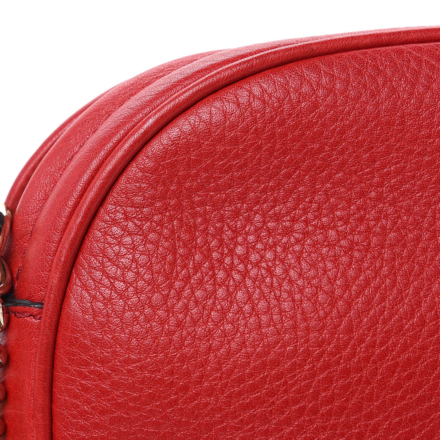 Gucci Pebbled Calfskin Mini Soho Chain Bag Tabasco Red 10 of 11