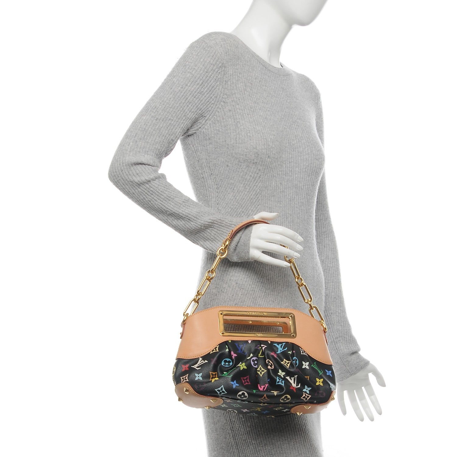Louis Vuitton Monogram Multicolor Judy PM Black 2 of 6