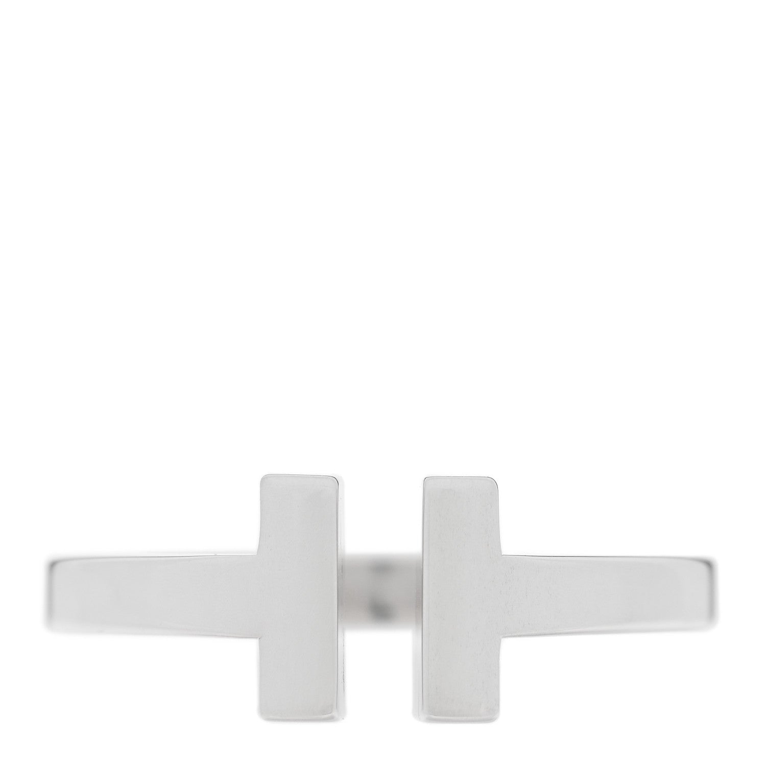 Tiffany Sterling Silver T Square Ring 52 6 1 of 4