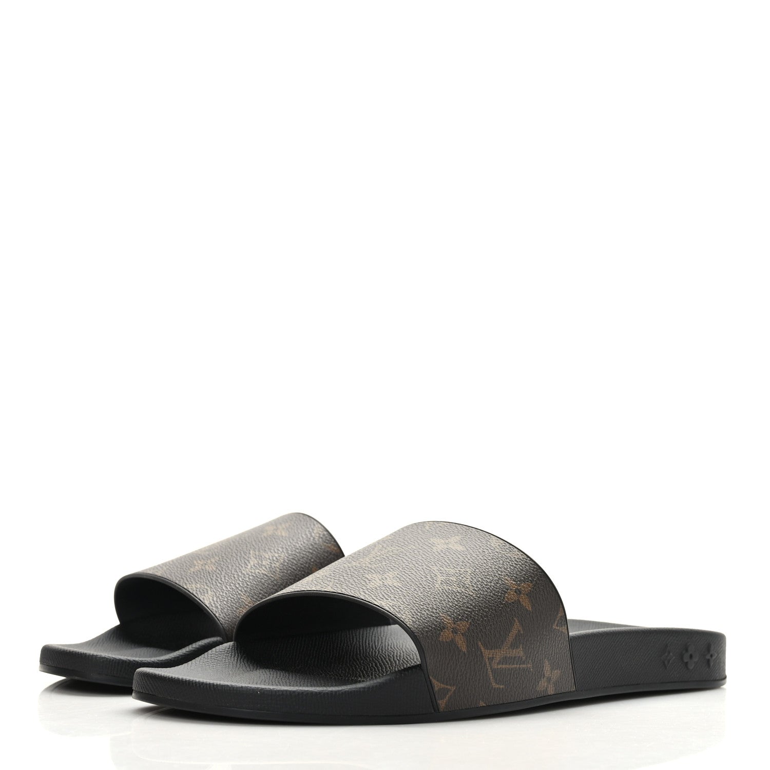 Louis Vuitton Rubber Monogram Mens Waterfront Mules 10 Macassar 3 of 7