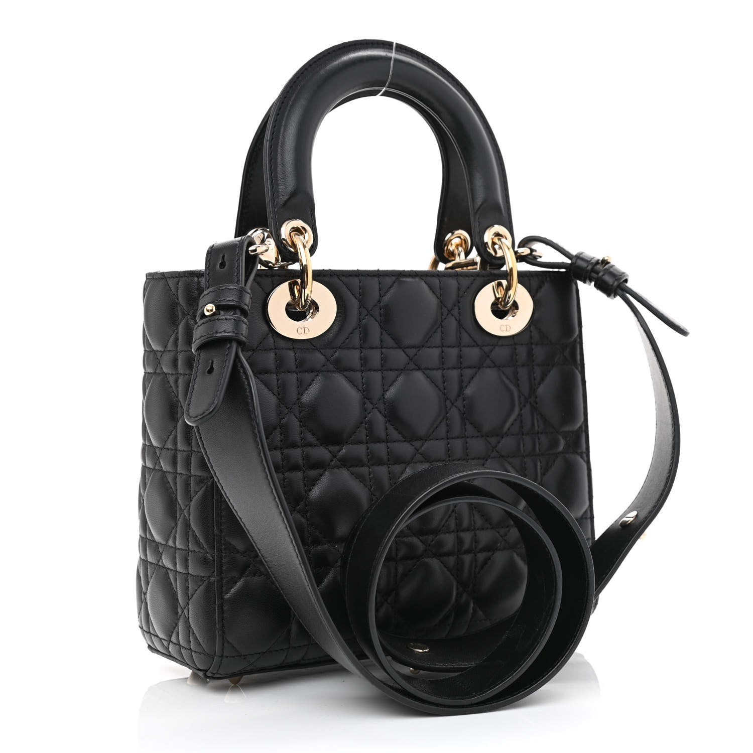 Christian Dior Lambskin Cannage Small My ABCDior Lady Dior Black 3 of 11