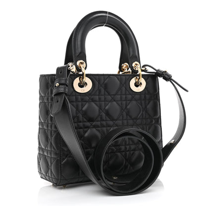 Christian Dior Lambskin Cannage Small My ABCDior Lady Dior Black 3 of 11