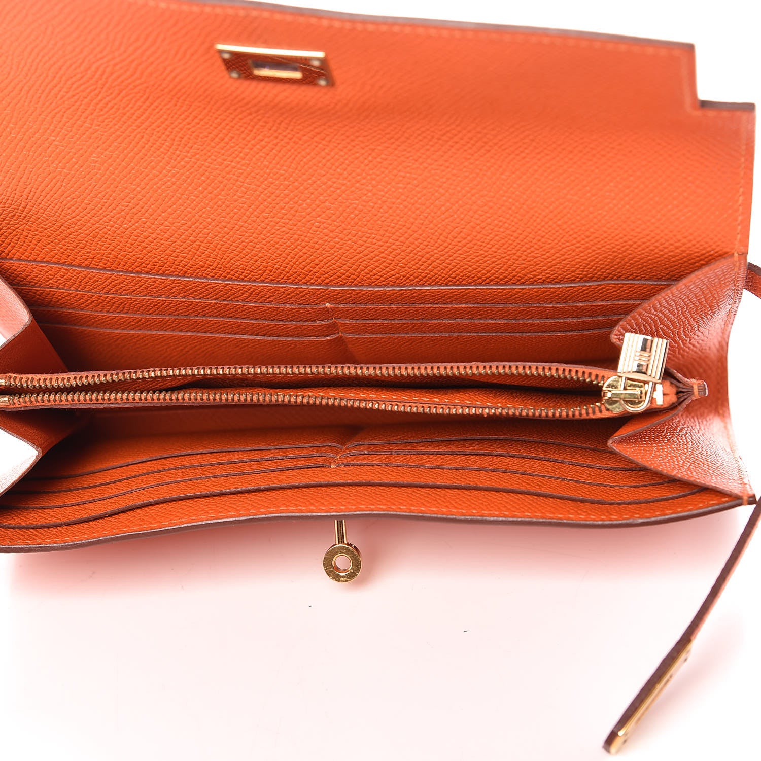 Hermes Epsom Kelly Longue Wallet Orange 5 of 10