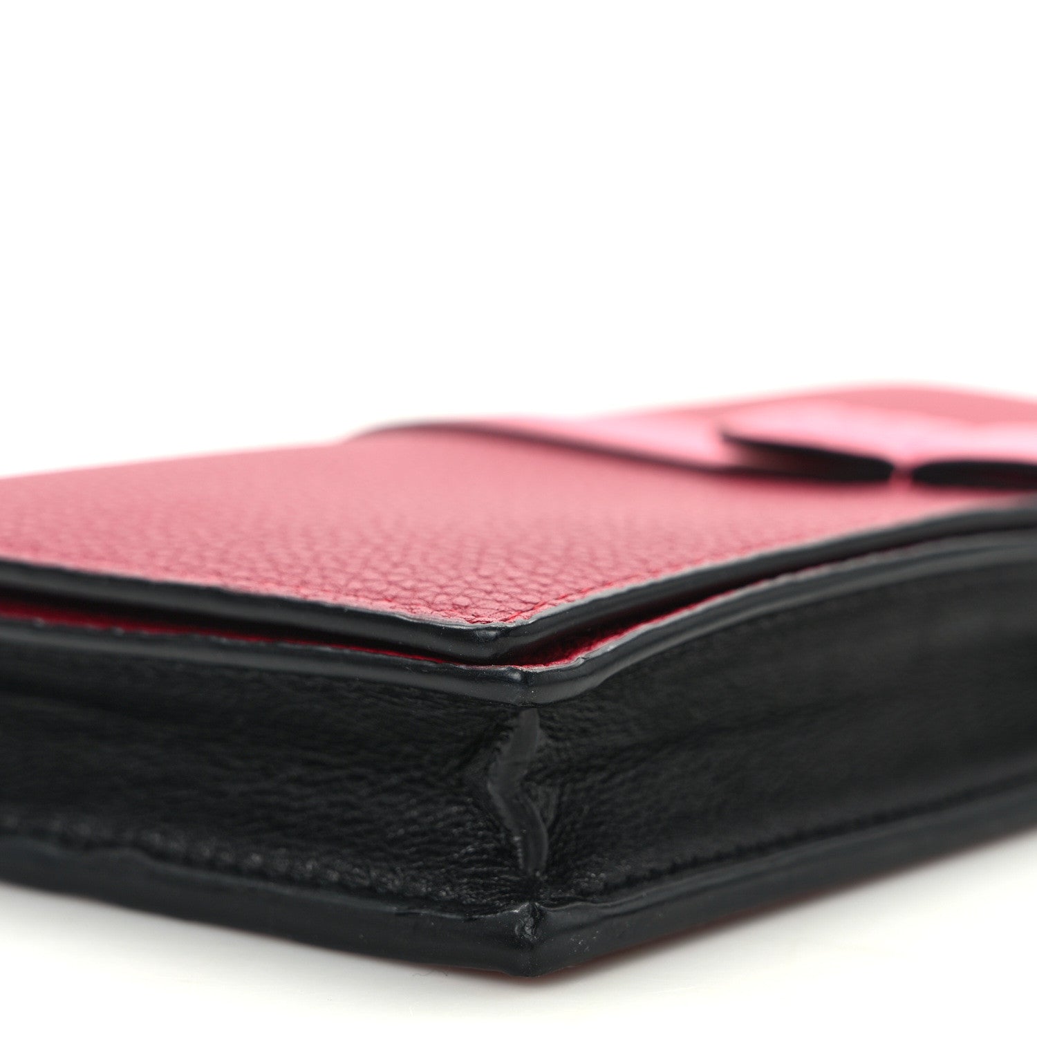 Loewe Grained Calfskin Anagram Wallet on Chain Raspberry Wild Rose 8 of 12