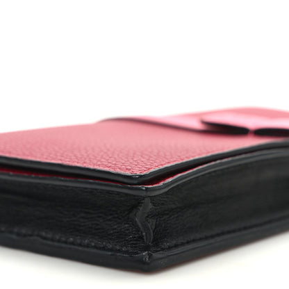 Loewe Grained Calfskin Anagram Wallet on Chain Raspberry Wild Rose 8 of 12