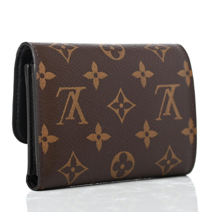 Louis Vuitton Monogram Flower Lock Compact Wallet Black 3 of 7