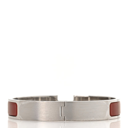 Hermes Matte Enamel Narrow Clic Clac HH Bracelet GM Rouge H 3 of 4