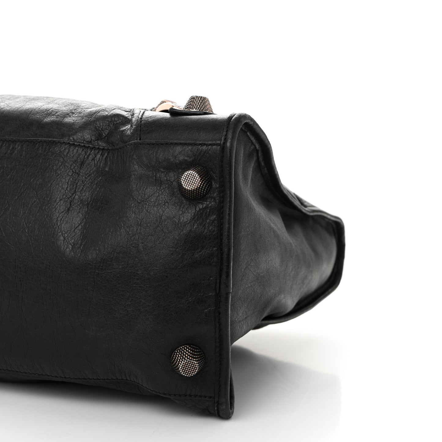Agneau Giant 21 Rose Gold Hardware Work Black