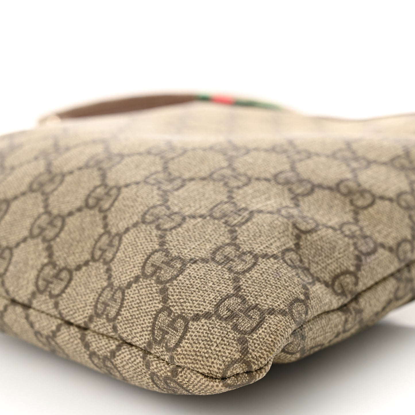 GG Plus Monogram Signature Web Loop Messenger Brown