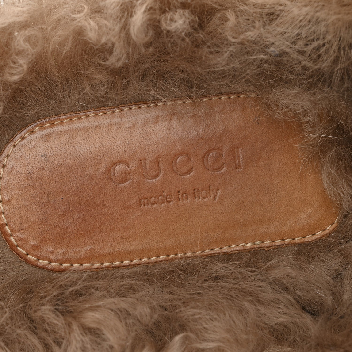 Gucci Velvet GG Monogram Fur Womens Princetown Slippers 40 Brown Black Natural 8 of 8