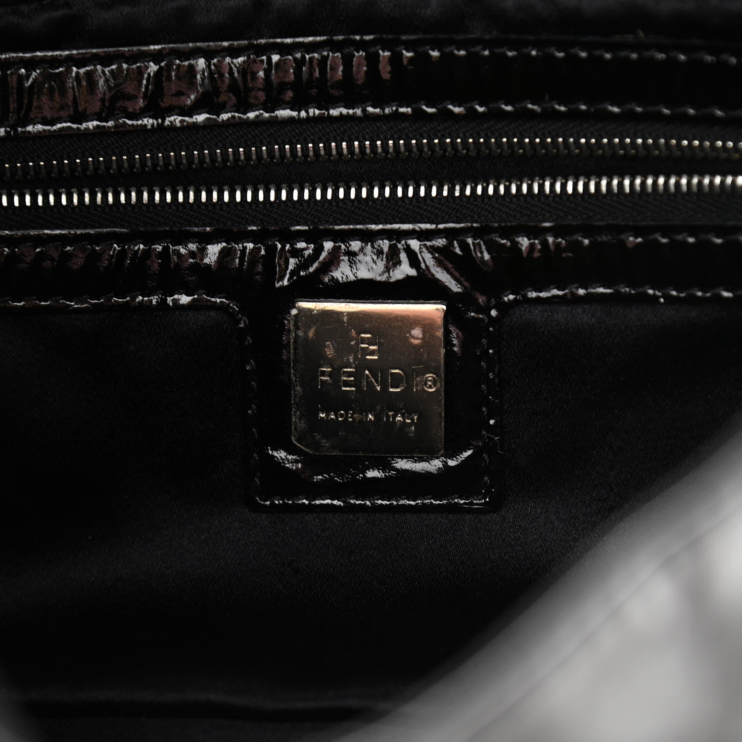 Fendi Patent Baguette Black 6 of 10