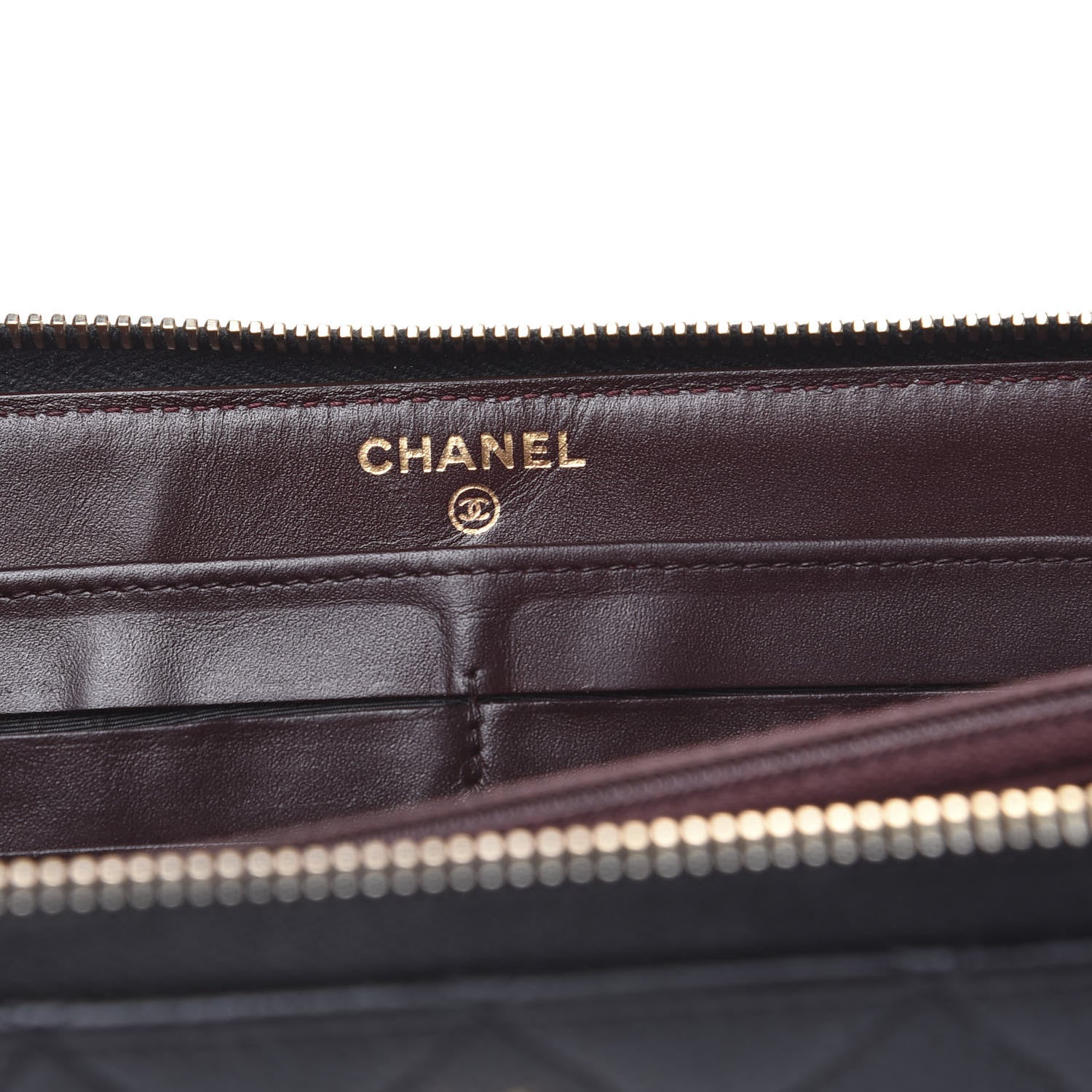 Chanel Caviar Quilted Large Gusset Zip Around Wallet Black 5 of 11