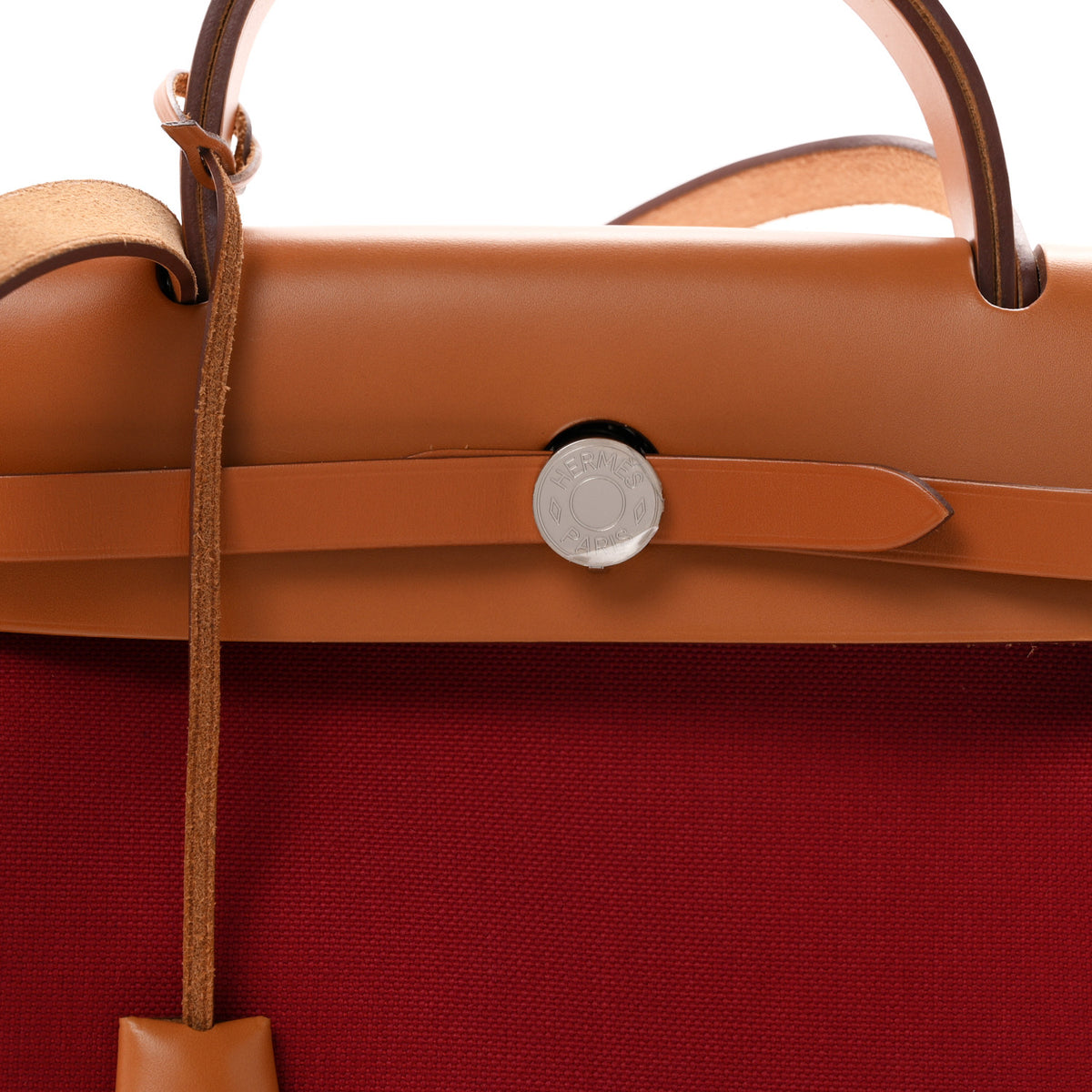 Hermes Vache Hunter Toile Herbag Zip 31 PM Rubis 9 of 12
