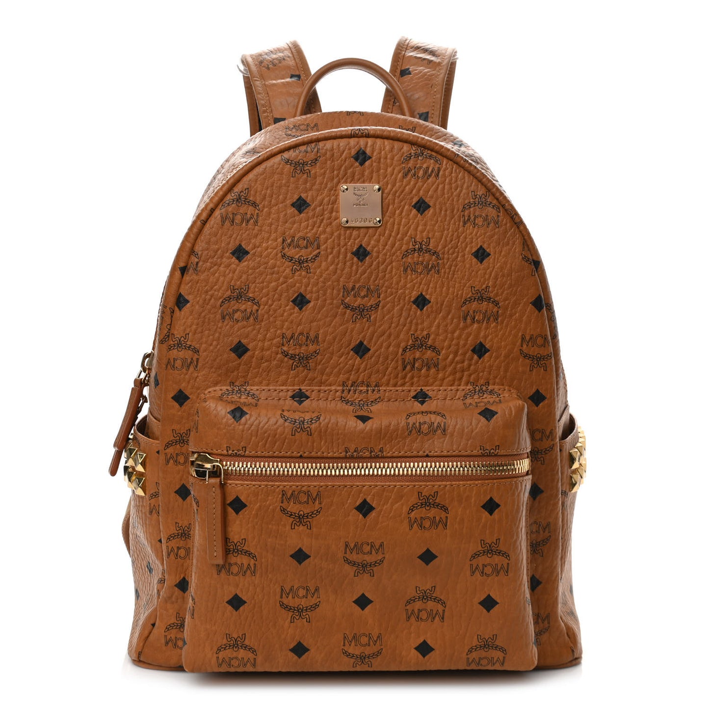 Visetos Small Side Stud Stark Backpack Cognac