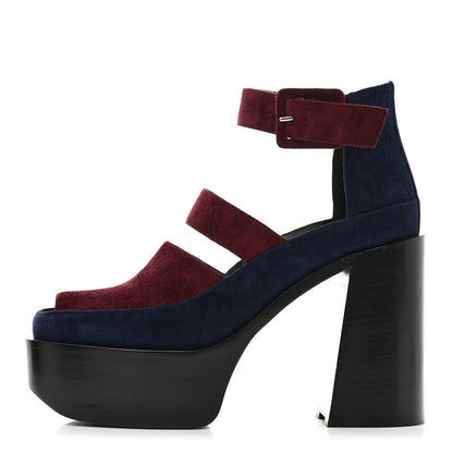 Hermes Suede Goatskin Hailey 70 Sandals 39 Marron Mahogany Marine 1 of 9