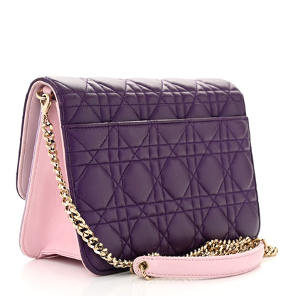 Christian Dior Lambskin Cannage Miss Dior Promenade Pouch Purple Multicolor 3 of 14