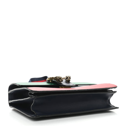 Gucci Moon Calfskin Bamboo Web Medium Dionysus Top Handle Bag Blue Emerald Hibiscus Red 4 of 12