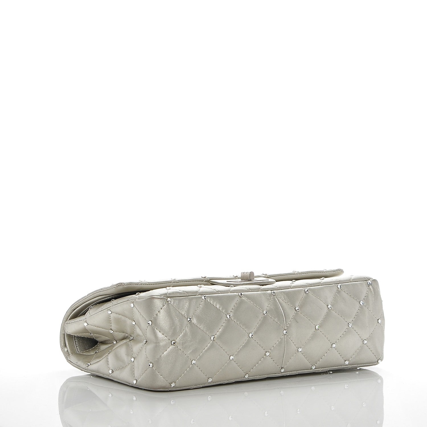 Chanel Metallic Lambskin Crystal 2.55 Reissue 227 Flap Pale Gold 4 of 10