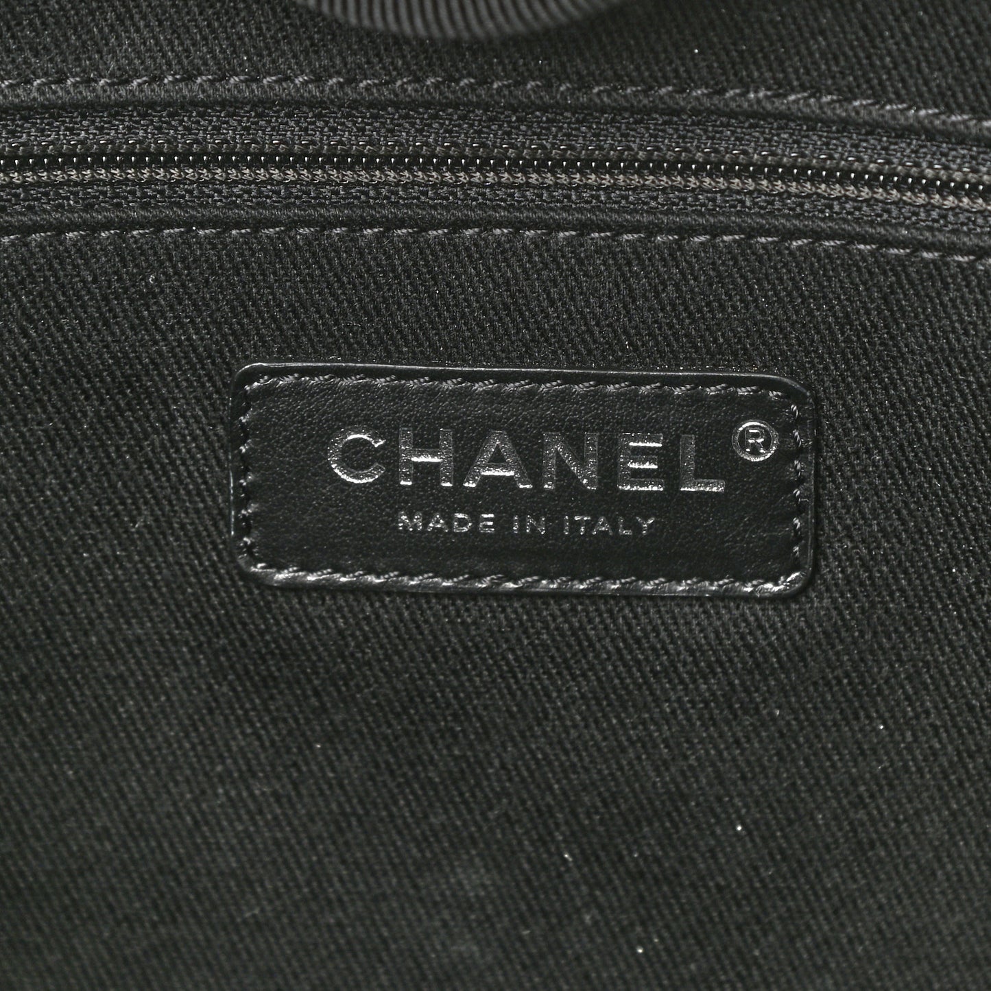 Mixed Fibers Calfskin Small Deauville Tote Black