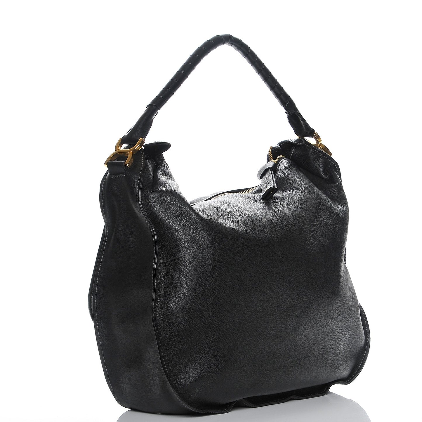 Calfskin Large Marcie Hobo Black