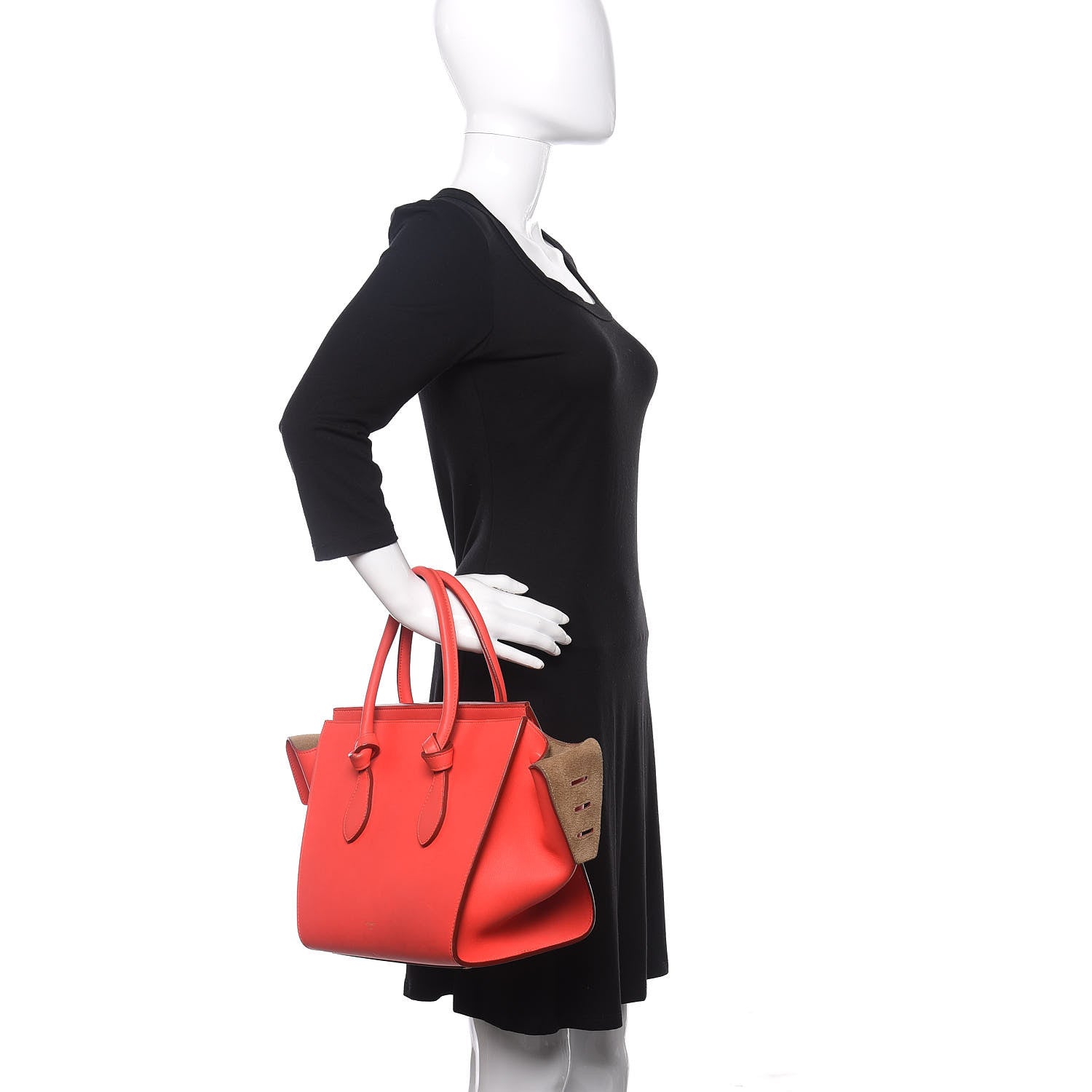 Celine Smooth Calfskin Mini Tie Knot Tote Alizarin 2 of 17