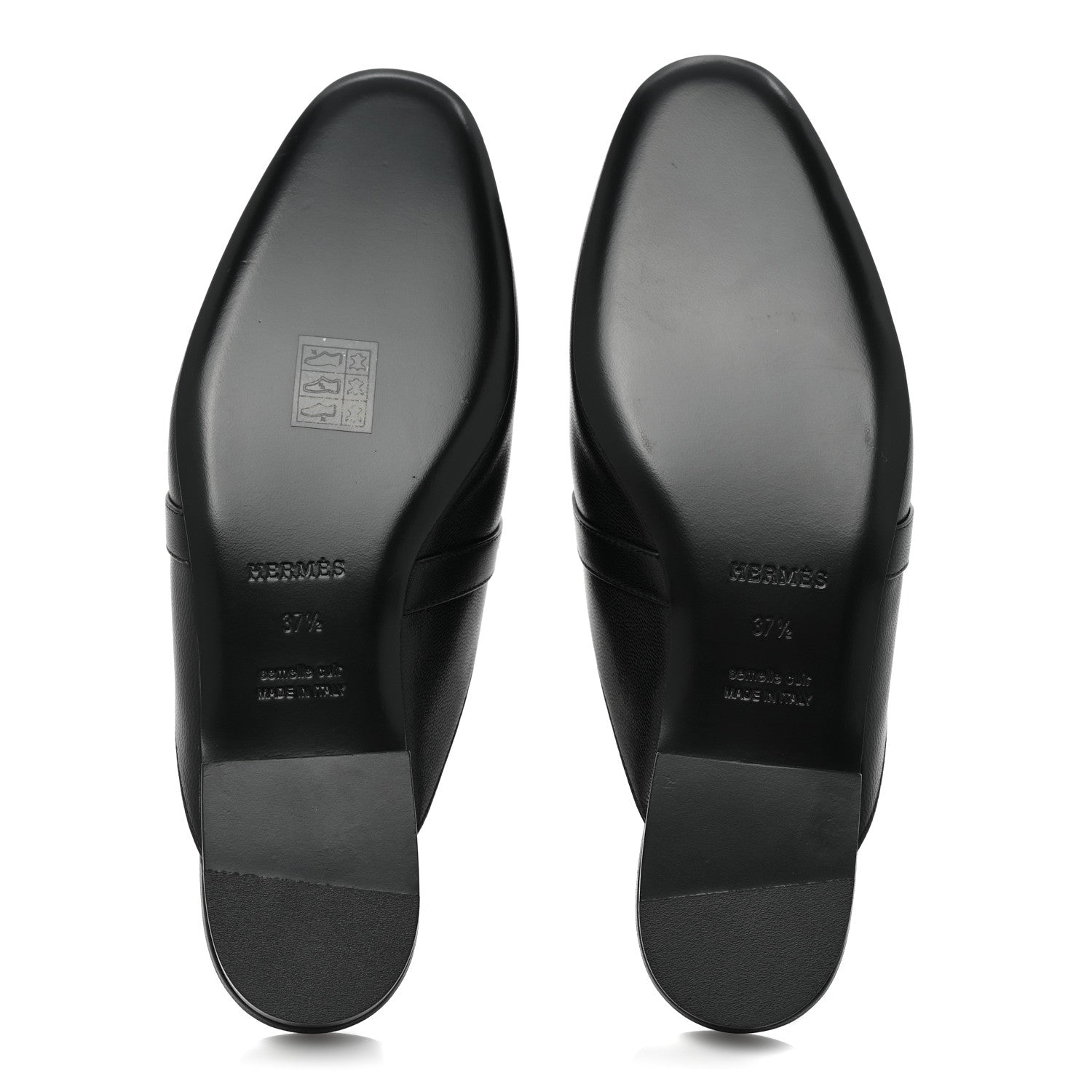 Hermes Goatskin Oz Mules 37.5 Black 5 of 10