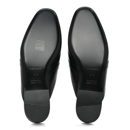 Hermes Goatskin Oz Mules 37.5 Black 5 of 10