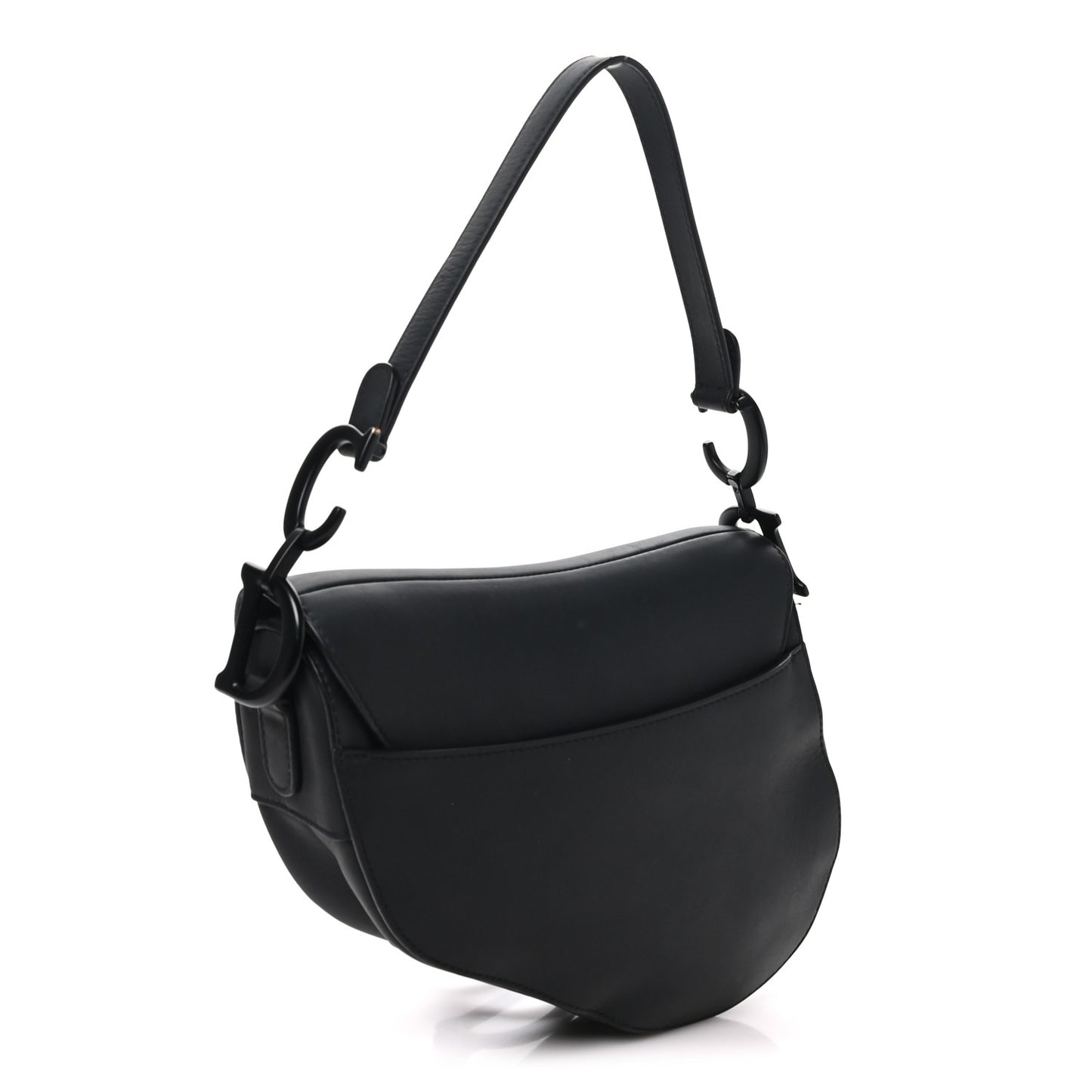 Ultra Matte Calfskin Saddle Bag Black