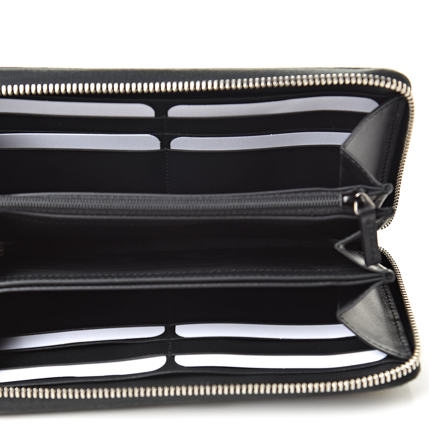 Gucci X SEGA Calfskin GUCCY Stars Zip Around Wallet Black Gold 5 of 8