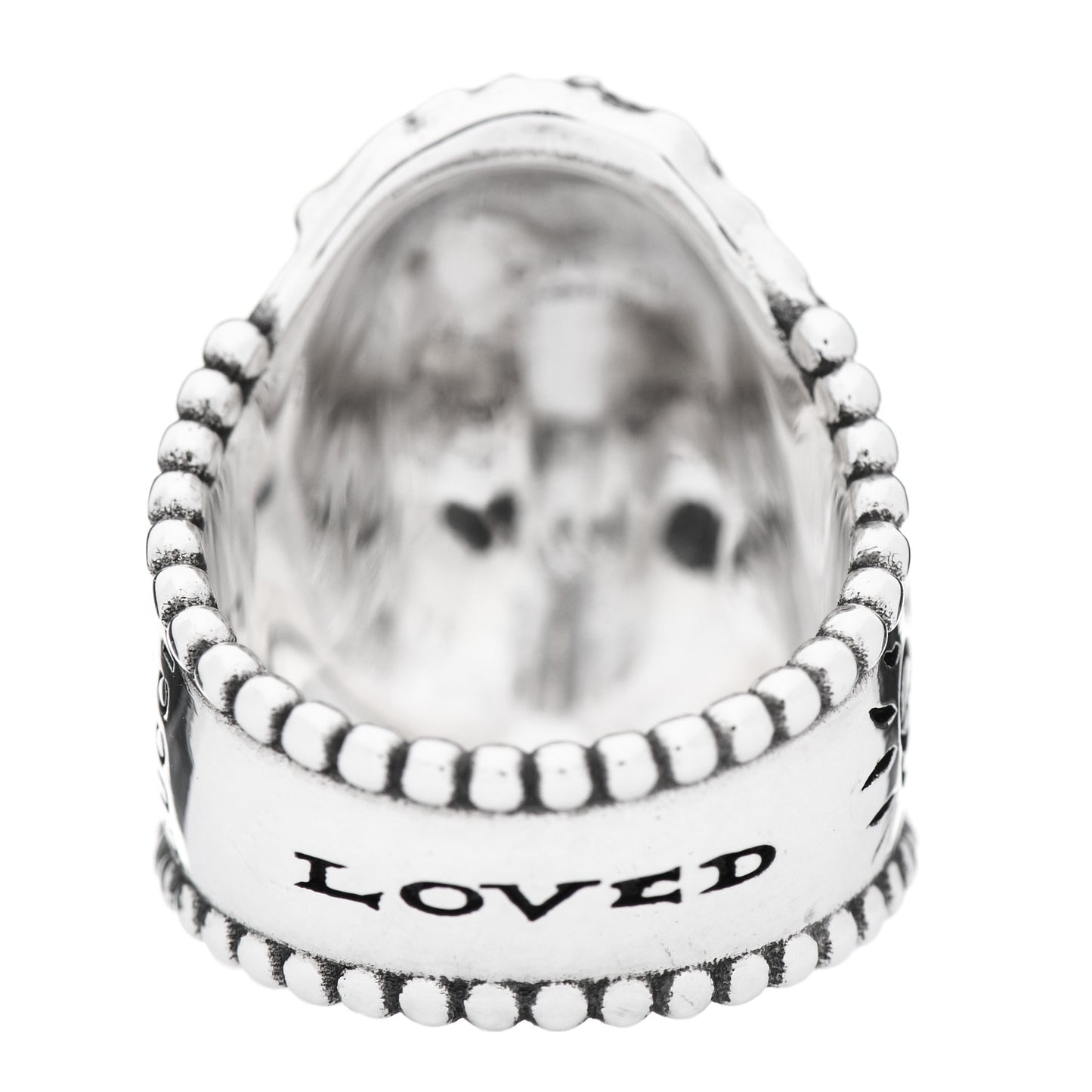 Sterling Silver Large Anger Forest Eagle Head Ring 50 5.5