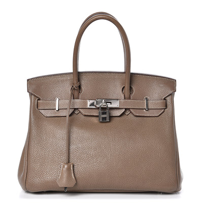 Hermes Taurillon Clemence Birkin 30 Etoupe 1 of 31