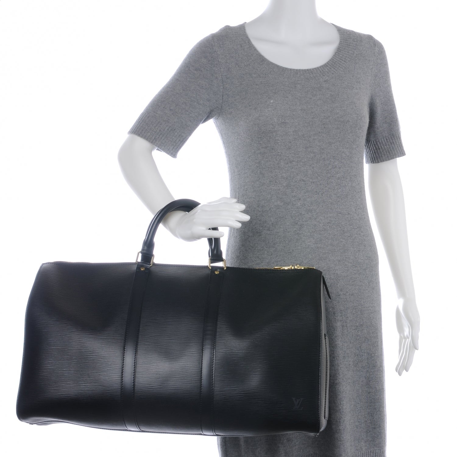 Louis Vuitton Epi Keepall 50 Black 2 of 7