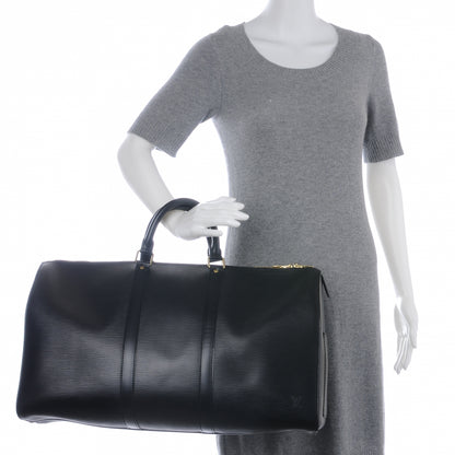 Louis Vuitton Epi Keepall 50 Black 2 of 7
