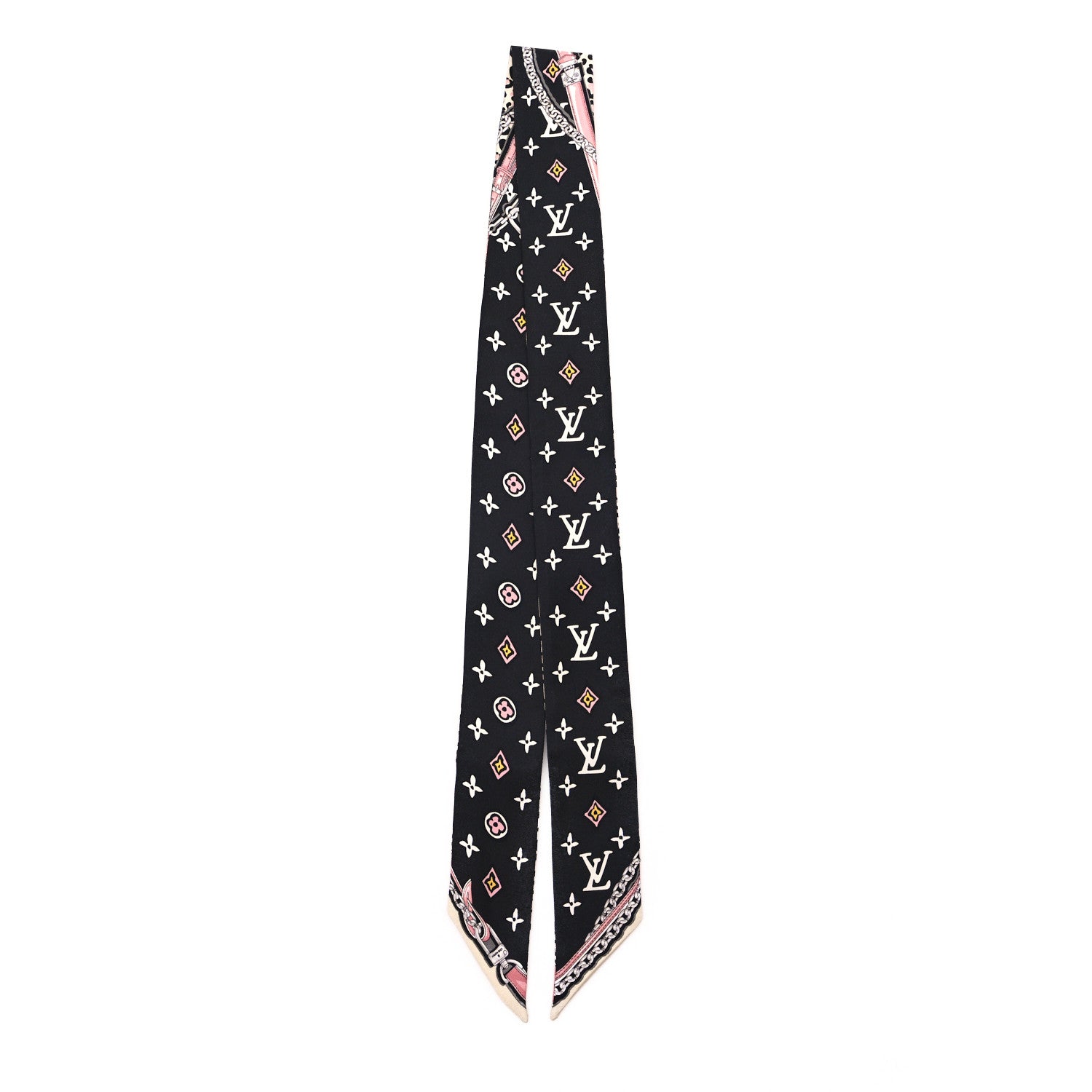 Louis Vuitton Silk Monogram Wild At Heart BB Bandeau Black 2 of 3