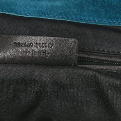 Saint Laurent Patent Small Downtown Tote Petrol Blue 7 of 8