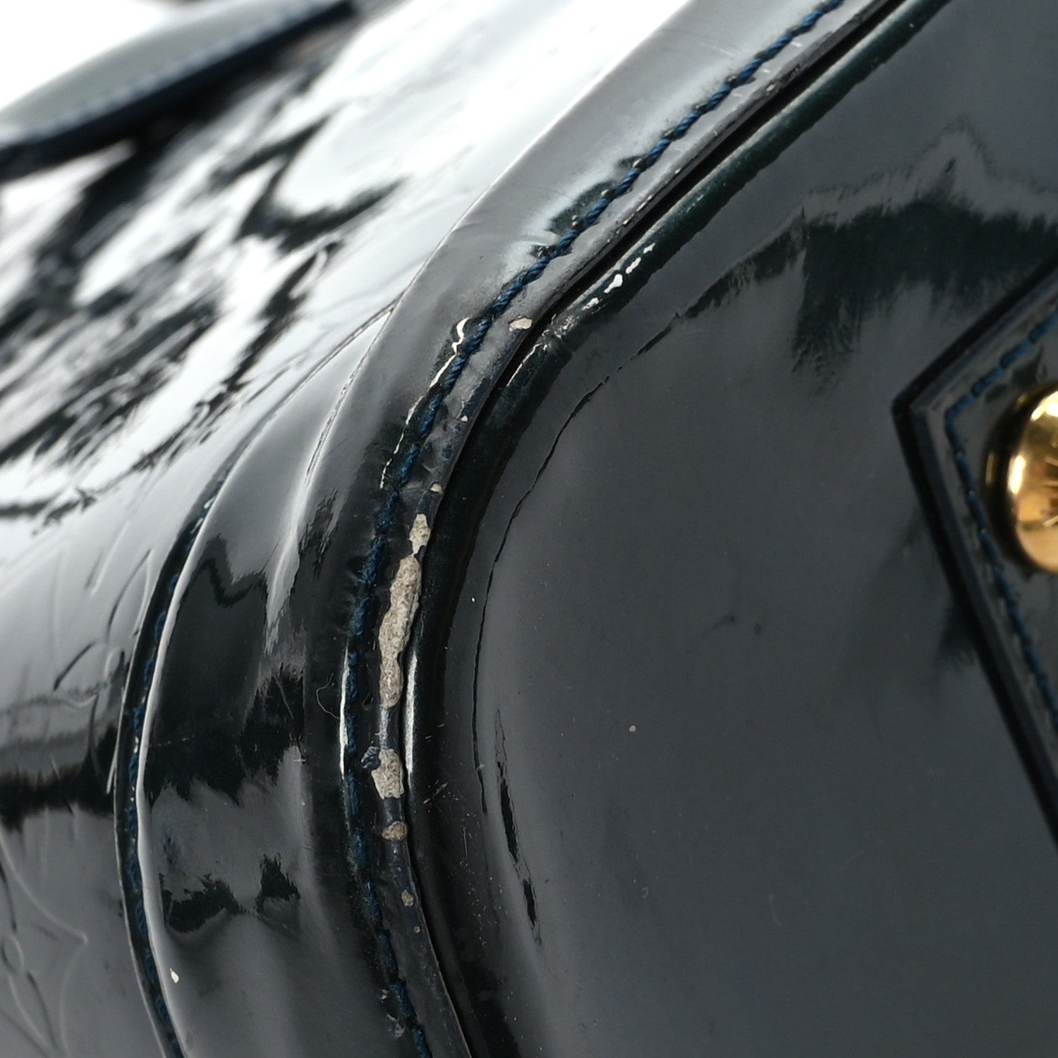 Louis Vuitton Vernis Alma GM Blue Nuit 8 of 13