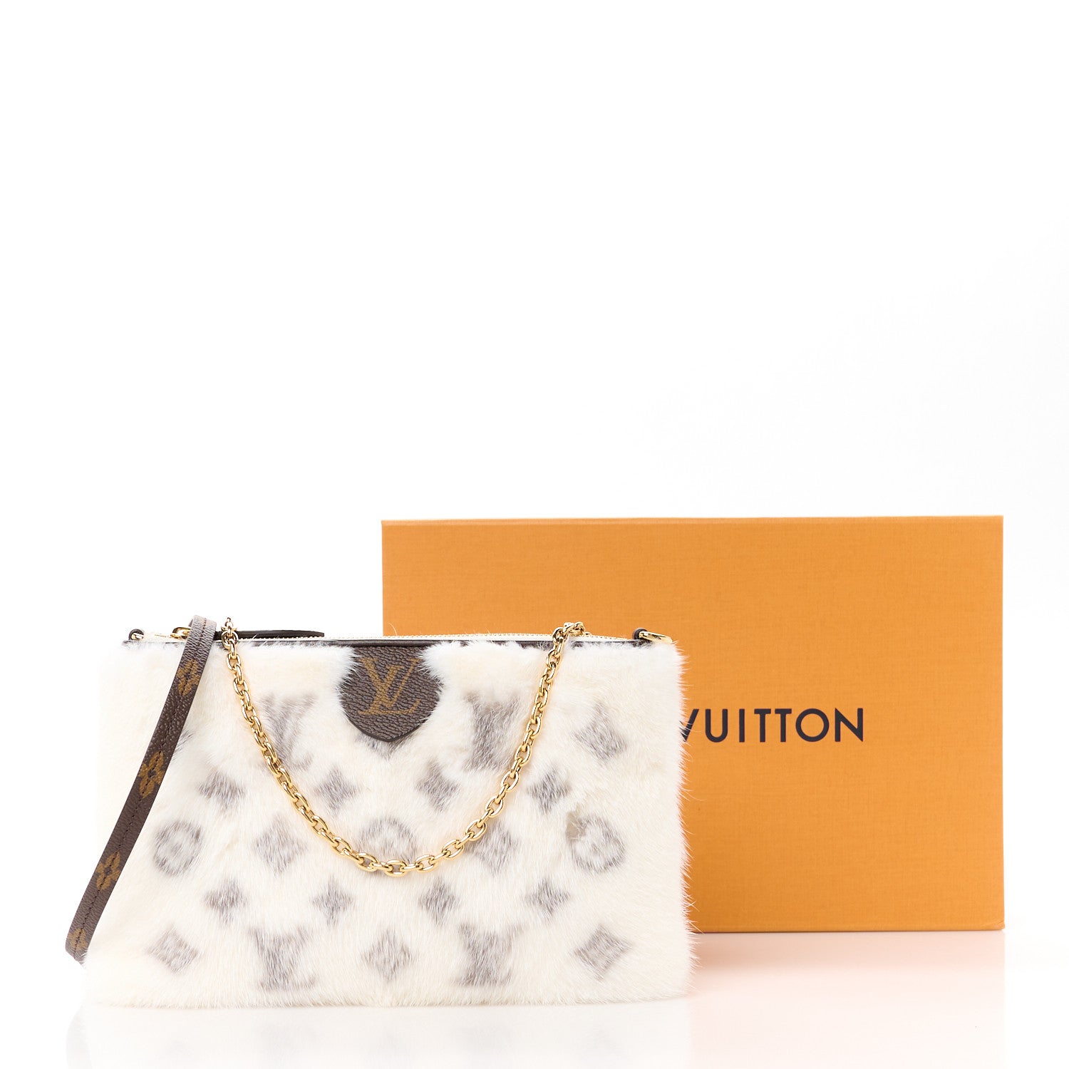 LOUIS VUITTON ホワイト ミュール　みこ Louis Vuitton White Monogram Multicolore Open-Toe Kitten