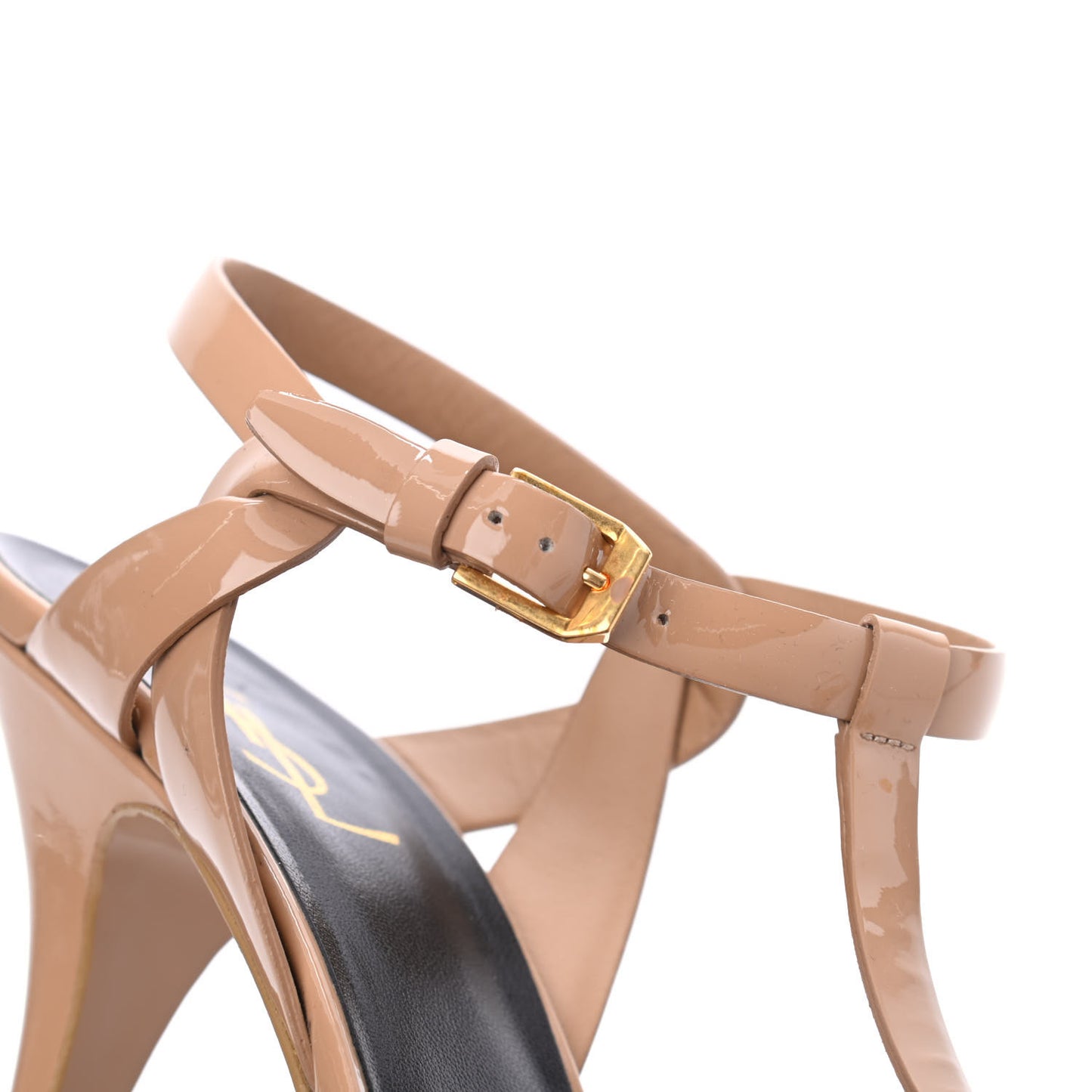 Patent Tribute 75 Platform Sandals 40.5 Dark Nude